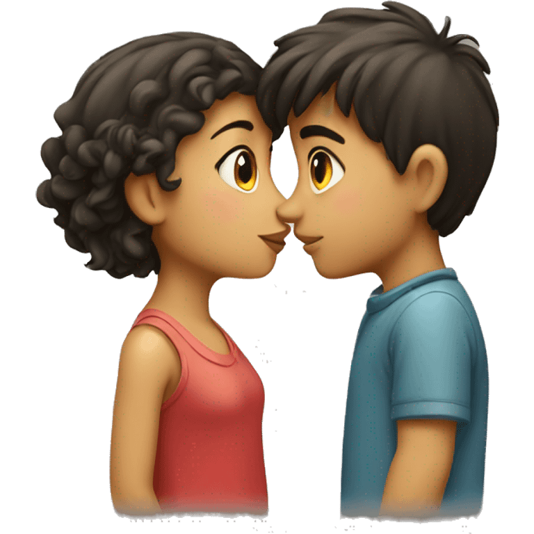 Boy kissing girl emoji