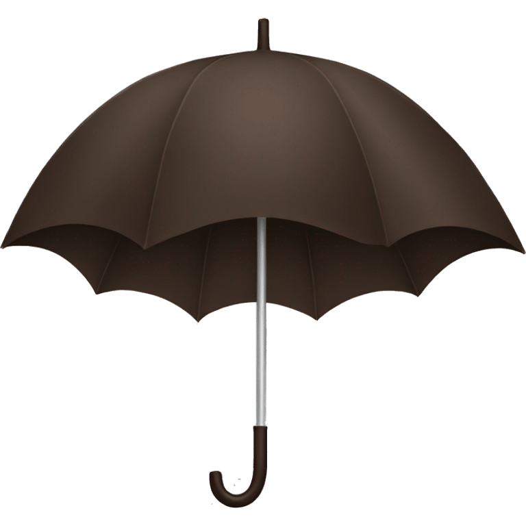 Dark brown umbrella emoji