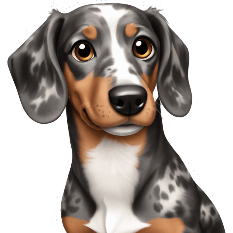 dachshund tri merle emoji