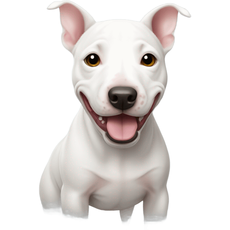 White mini bull terrier emoji