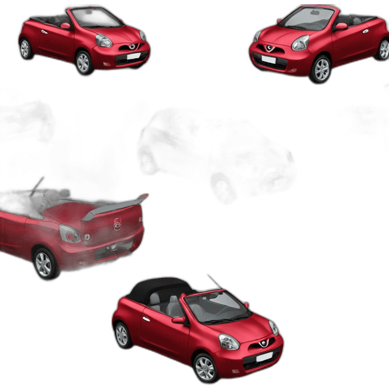 nissan micra rouge cabriolet 2007 emoji