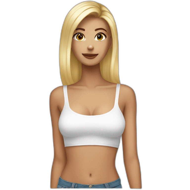 Transparent crop top body emoji