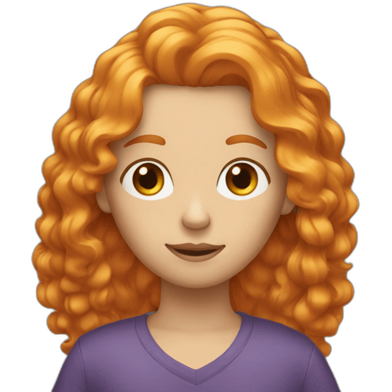 Ginger with 2 Blonde lock of hair emoji