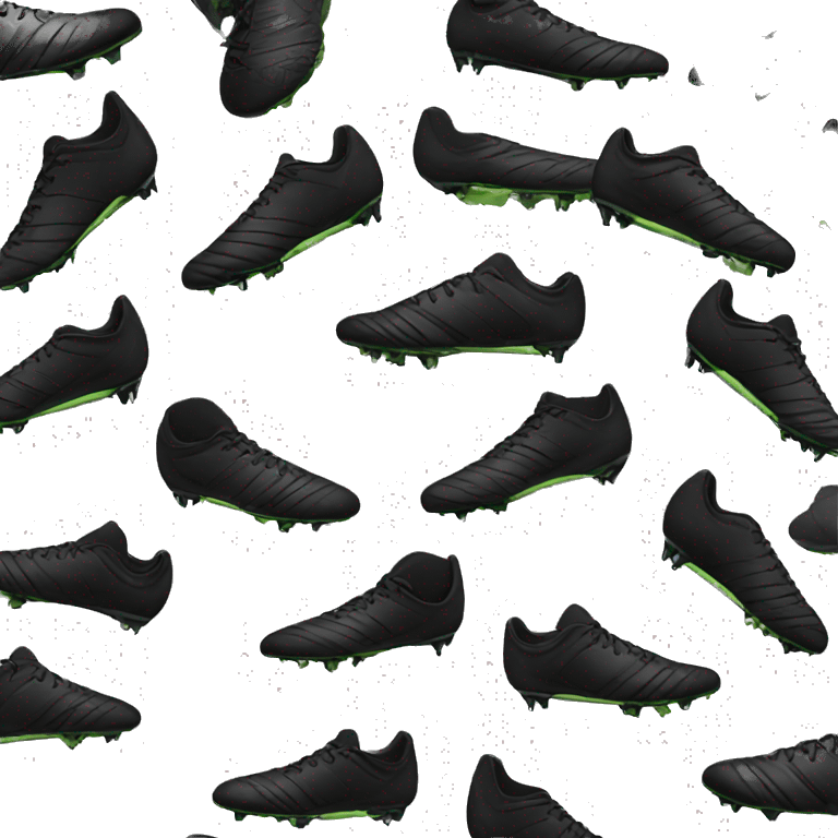 All black-soccer-cleats emoji