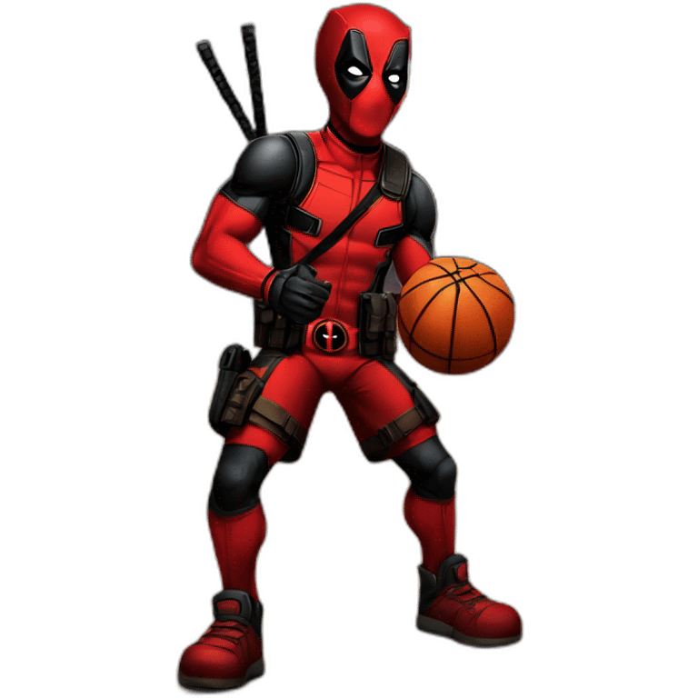 Deadpool makes basketball emoji