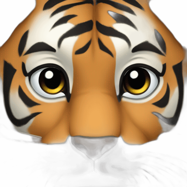 tiger kissy face emoji