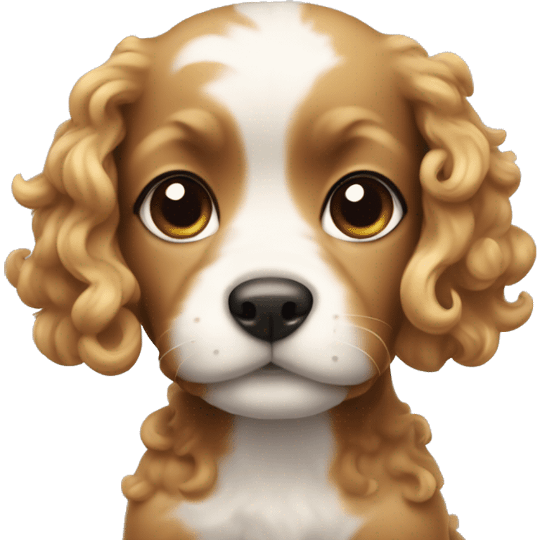 A cute little Little Dog with little curls  emoji