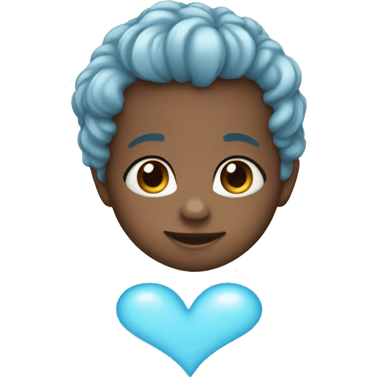 Baby blue heart emoji