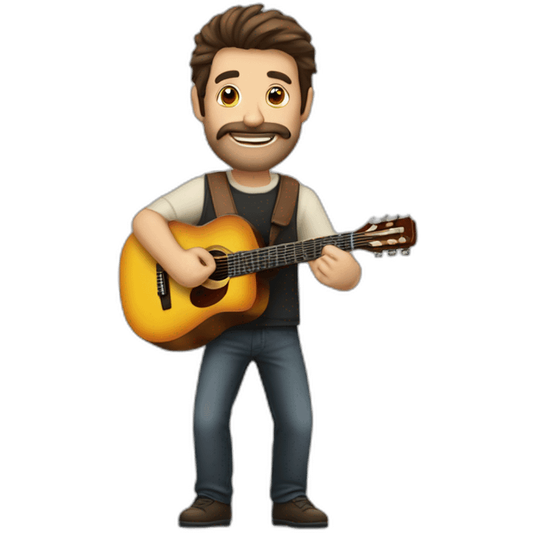 homme espagnol avec guitare électrique emoji