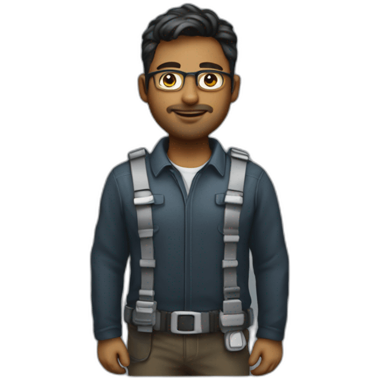 DevOps engineer man with code emoji