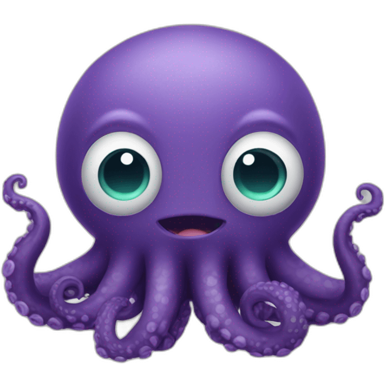 Cute kraken cute face eyes close making yoga emoji