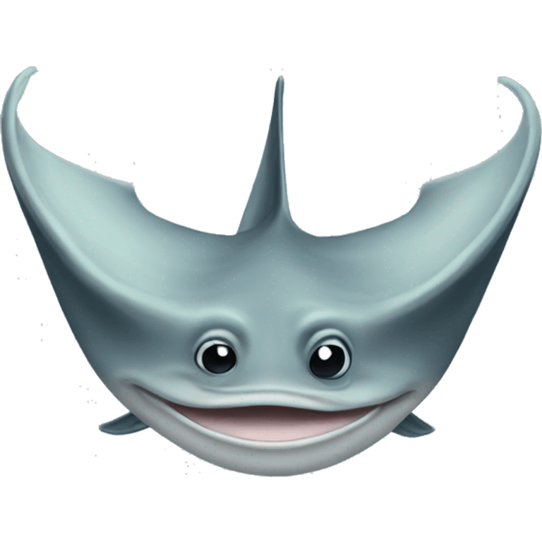 a round grey stingray emoji