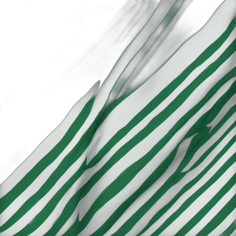 A flag with a dark green horizontal stripe, a white horizontal stripe, and a dark green horizontal stripe. emoji