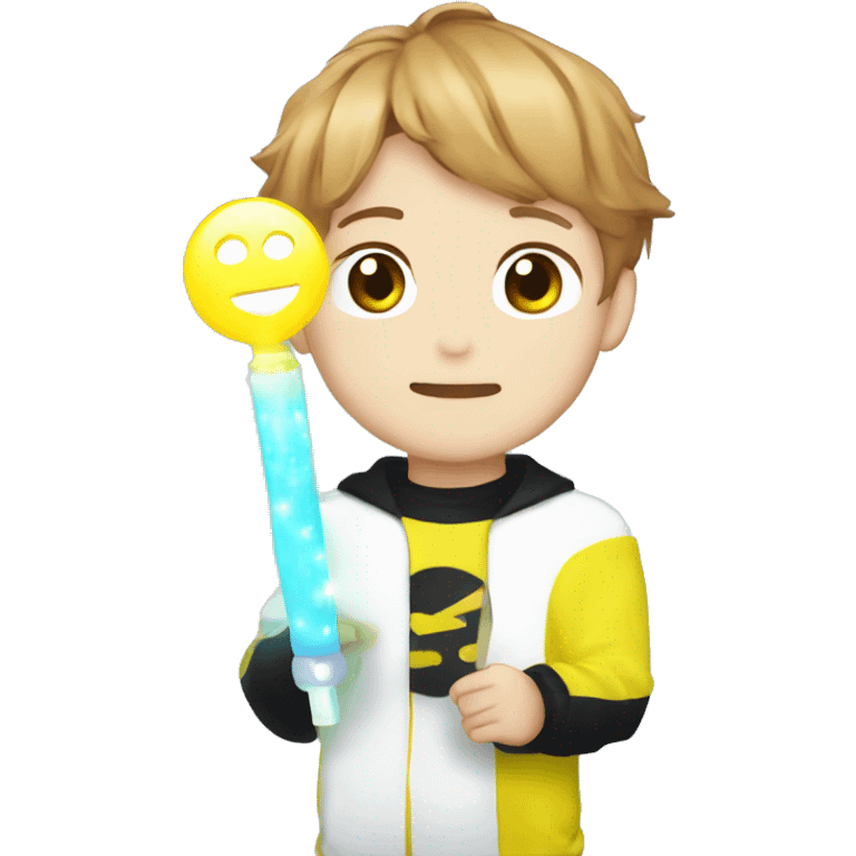 nct jisung with nct lightstick emoji