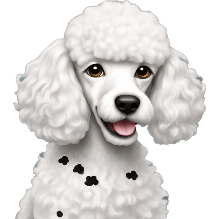 White poodle with black spots emoji