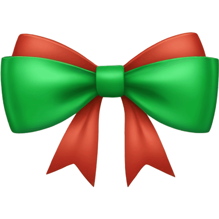 red bow and green bow emoji