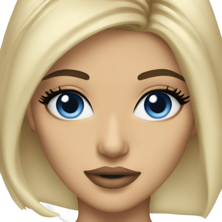 blonde kylie jenner with blue eyes emoji