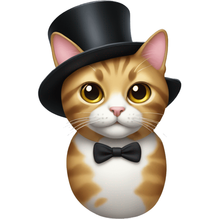 Cat with a top hat emoji