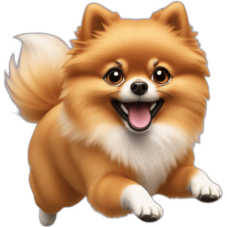 jumping pomeranian emoji