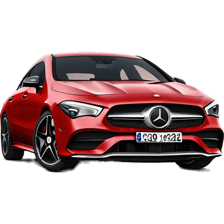 Mercedes cla 2022  красный red  emoji