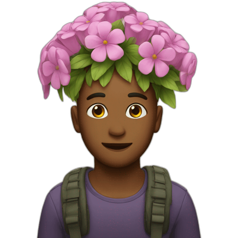 Flower on the head emoji