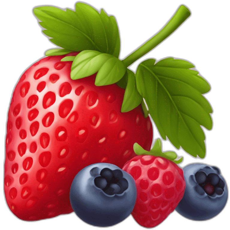 fraise,framboise et myrtille emoji