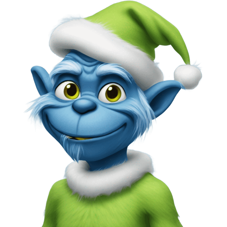 Blue grinch  emoji