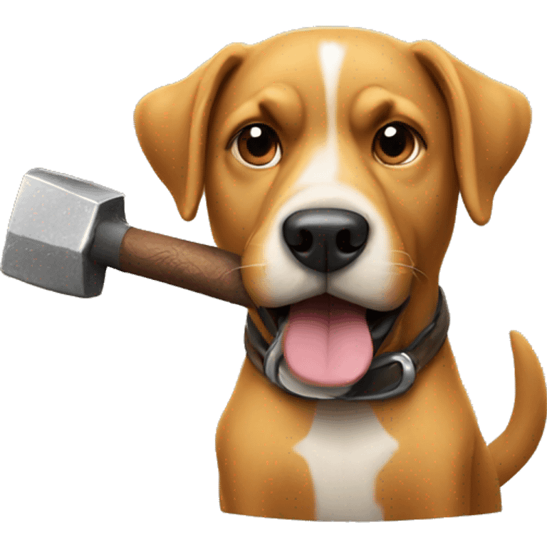 dog with a hammer  emoji