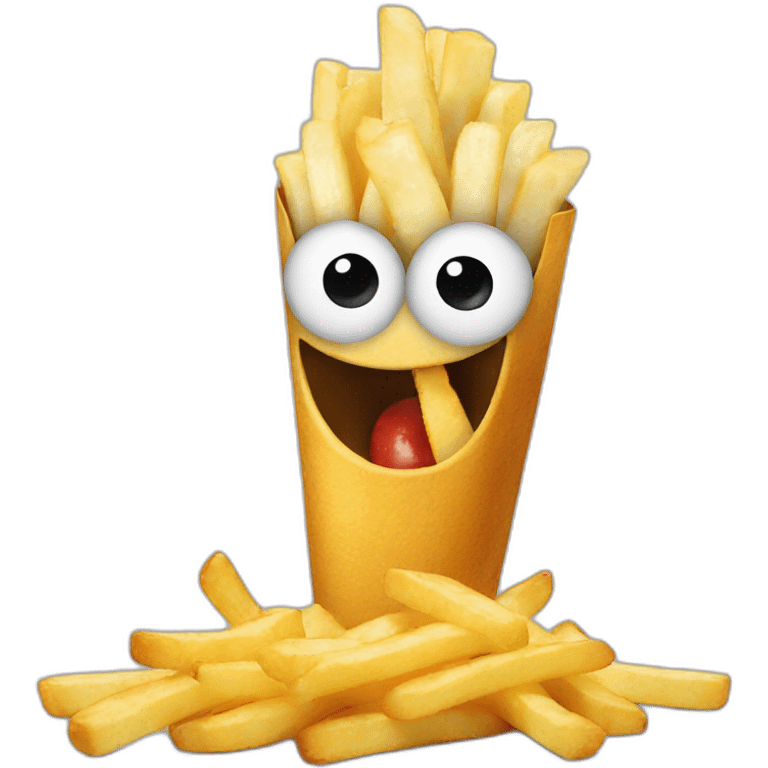 bug eating fries emoji