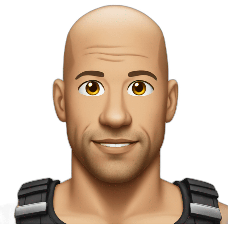 A white Vin Diesel emoji