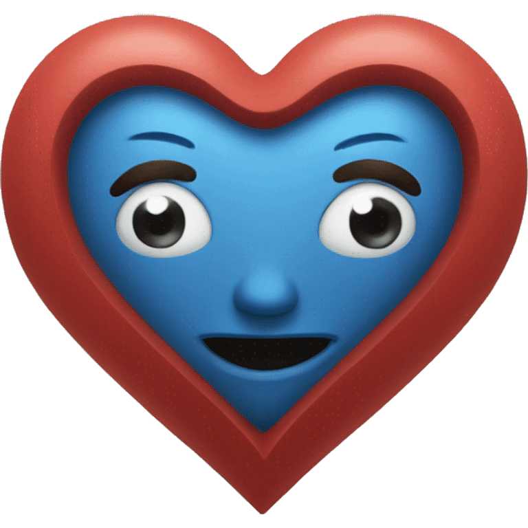 Heart that is blue and red emoji