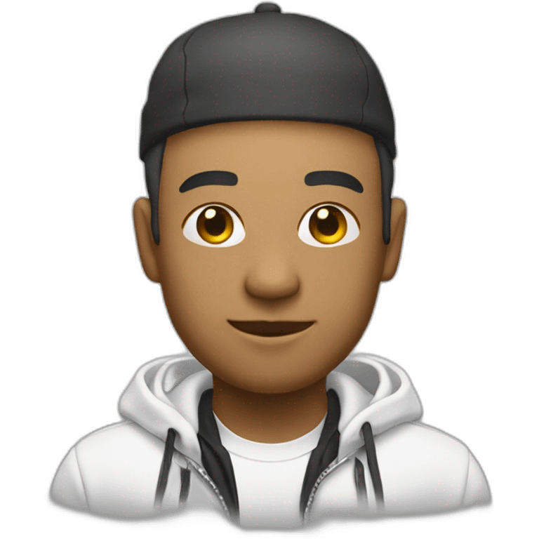 Rappeur blanc micro emoji