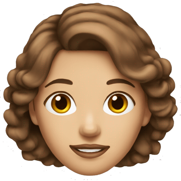 Beautiful lady with brown hair emoji