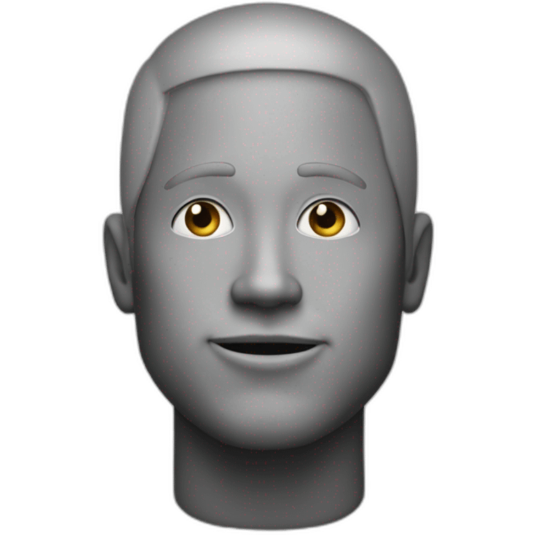 Giga chad black and White  emoji