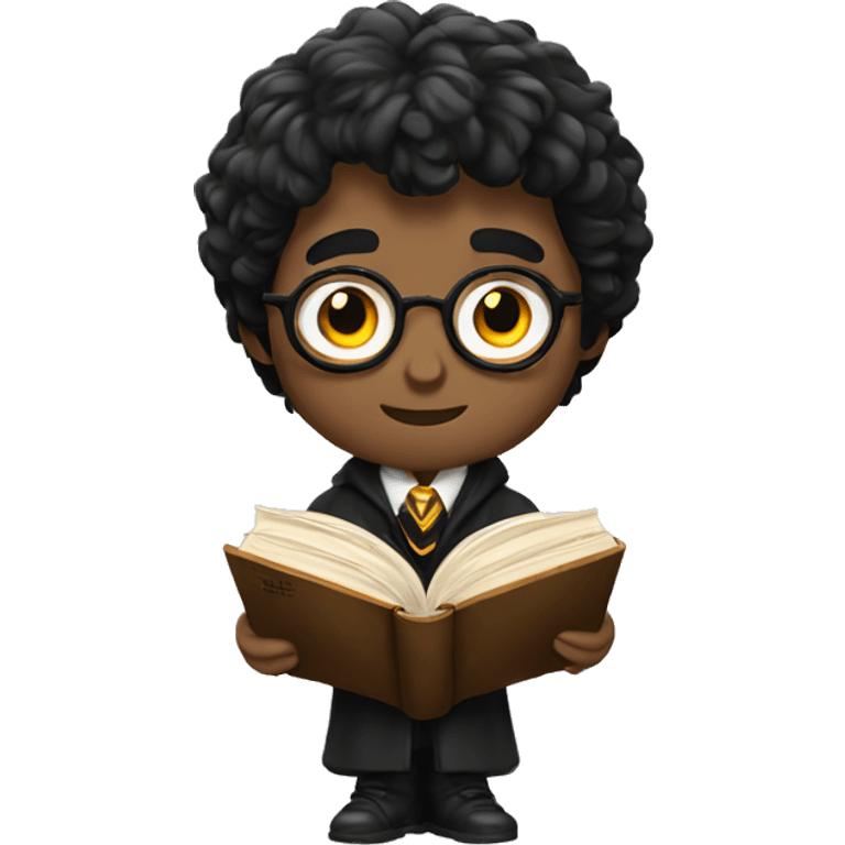 harry potter with book emoji