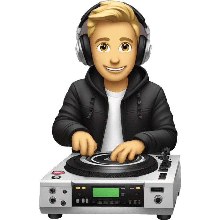 A dj deck with Cjay5467 write between it emoji