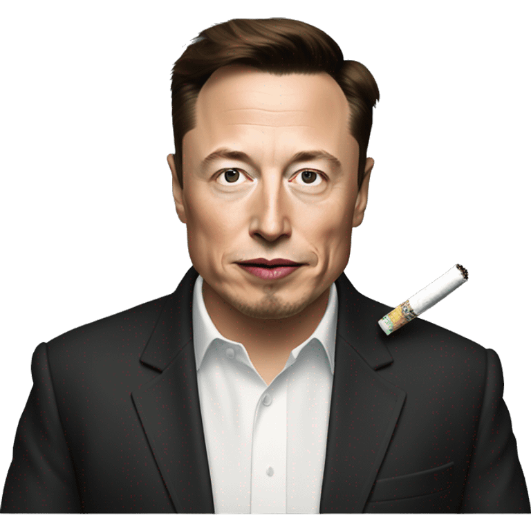 Elon musk with sigaret emoji