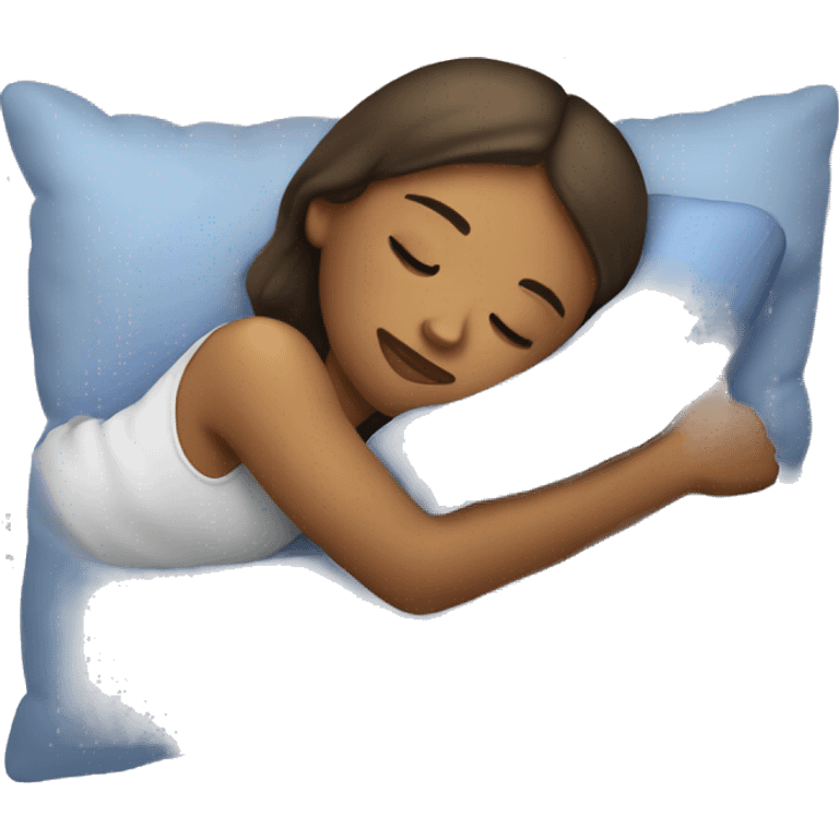 Girl sleeping on a pillow emoji