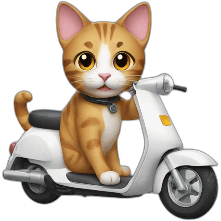 Cat on a scooter  emoji