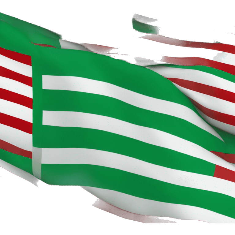 Tatar flag (red stripe on top, thin white stripe in the middle, green stripe on the bottom). Minimalistic emoji