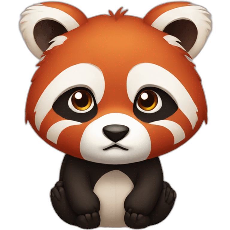 sad red panda emoji