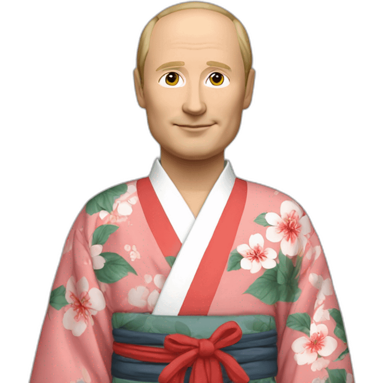 Vladimir Poutine en kimono emoji