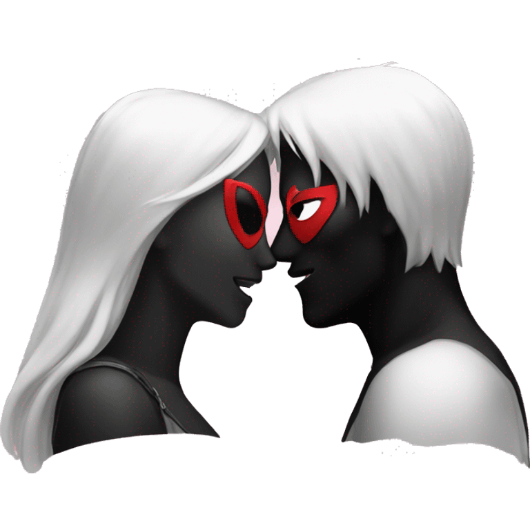 spderman kiss black cat emoji