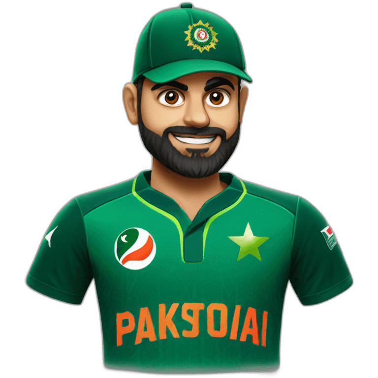 Virat kohli in Pakistan jersey emoji