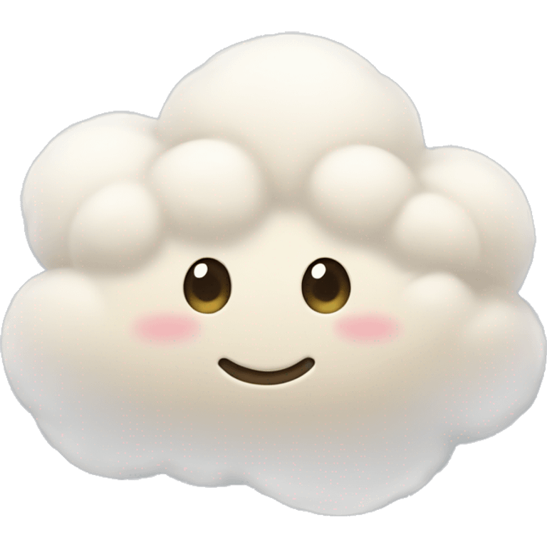 Cream-colored fluffy cloud emoji