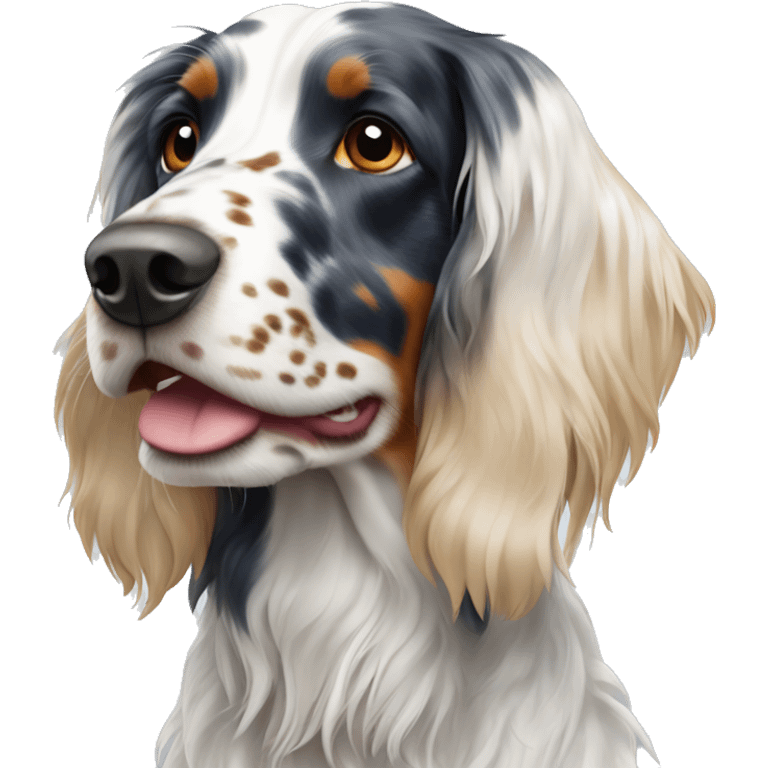 tricolor english setter emoji