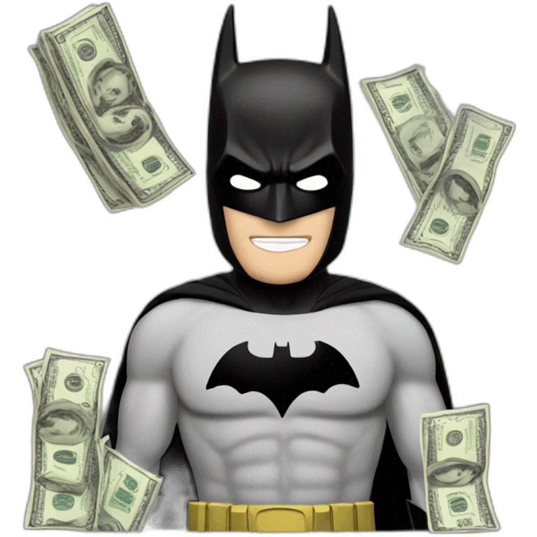 Batman with bills emoji