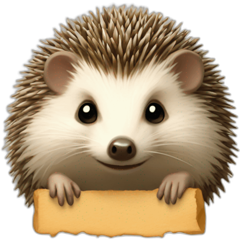 Hedgehog painting emoji