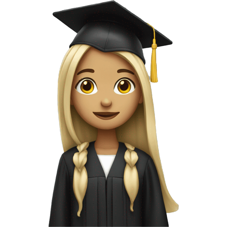 Girl with a Graduation gown emoji