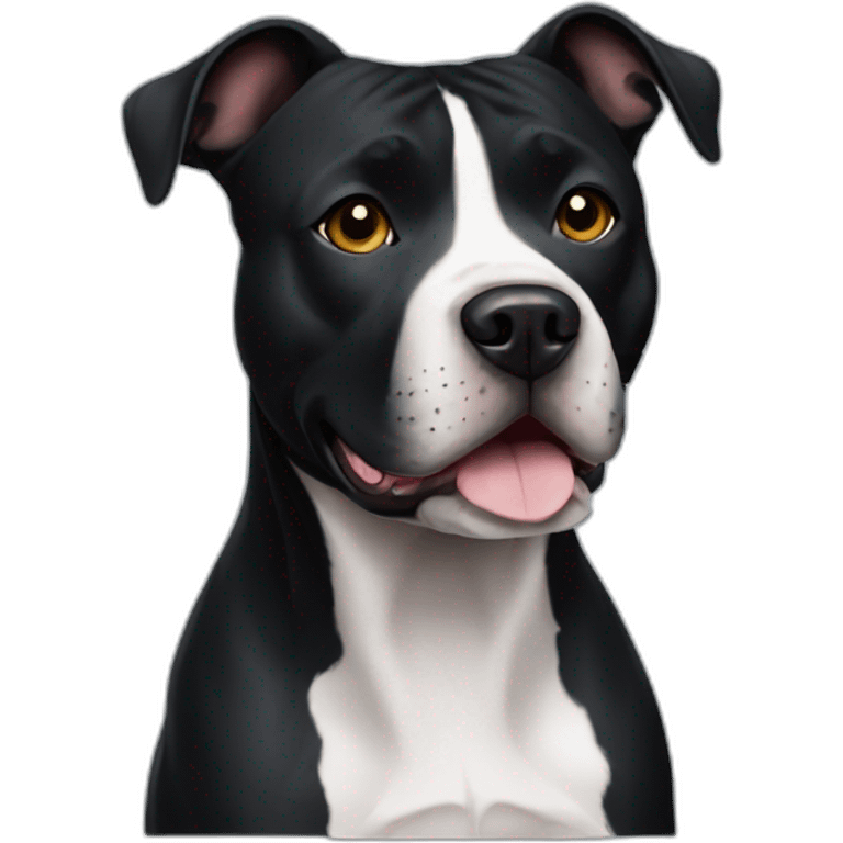 fully black staffordshire terrier emoji